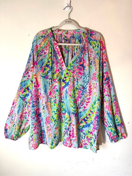 Lilly Pulitzer Tops - Lilly Pulitzer CATCH THE WAVE Colorful Tunic Sz XL